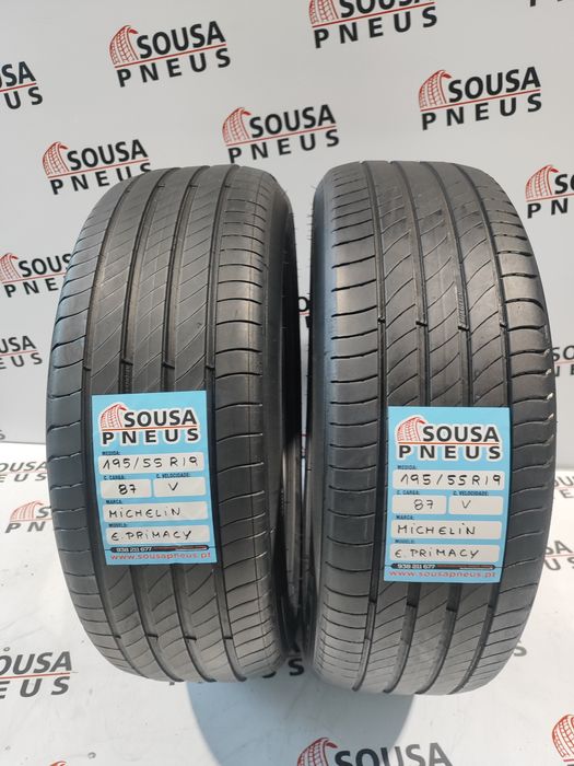 2 pneus semi novos 195-55R19 Michelin - Oferta dos Portes