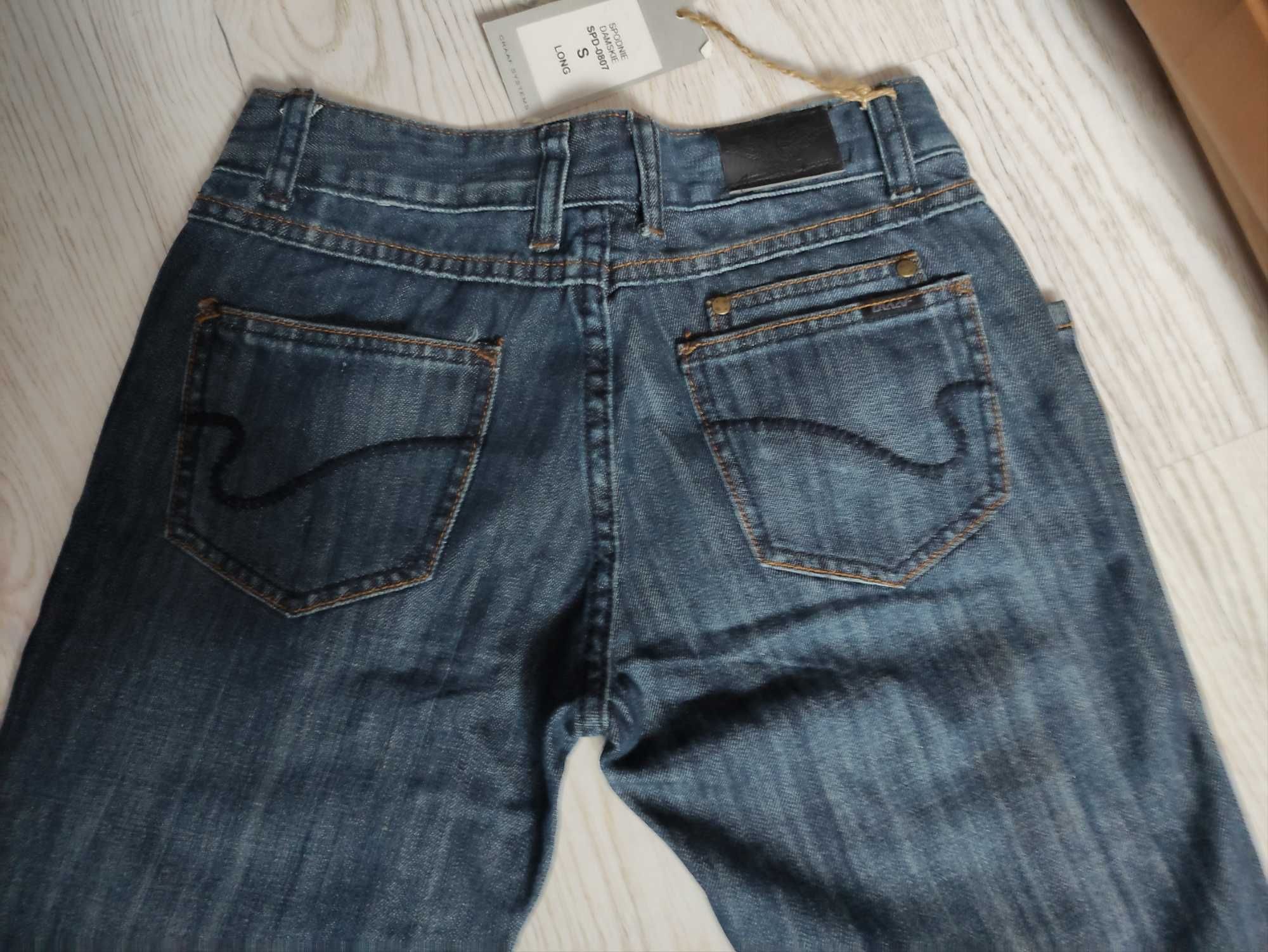Spodnie jeansy proste rozmiar S/36 nowe