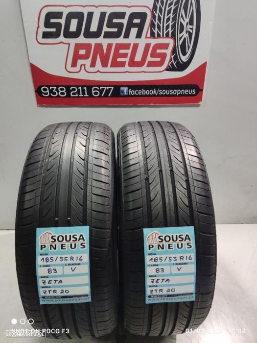 2 pneus semi novos 185-55r16 zeta - oferta dos portes