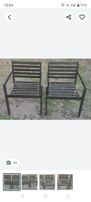 Krzesełka drewniane zewnętrzne