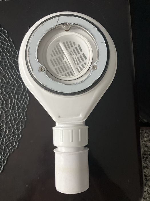 Syfon do brodzika biały