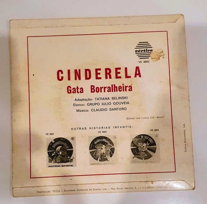 Cinderela  - gata borralheira single vinil historia infantil