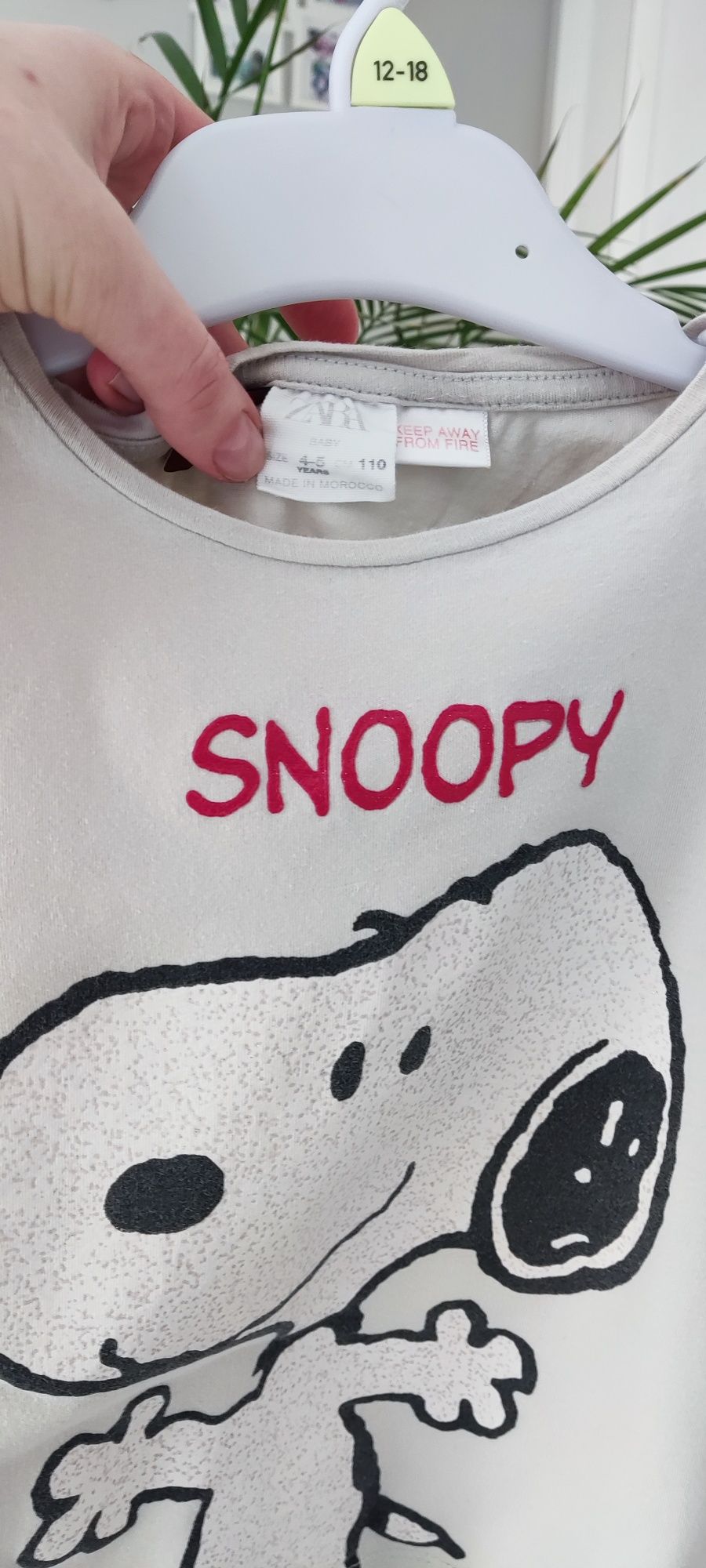 Bluzeczka Zara, Snoopy, rozmiar 110 (4-5 lat).