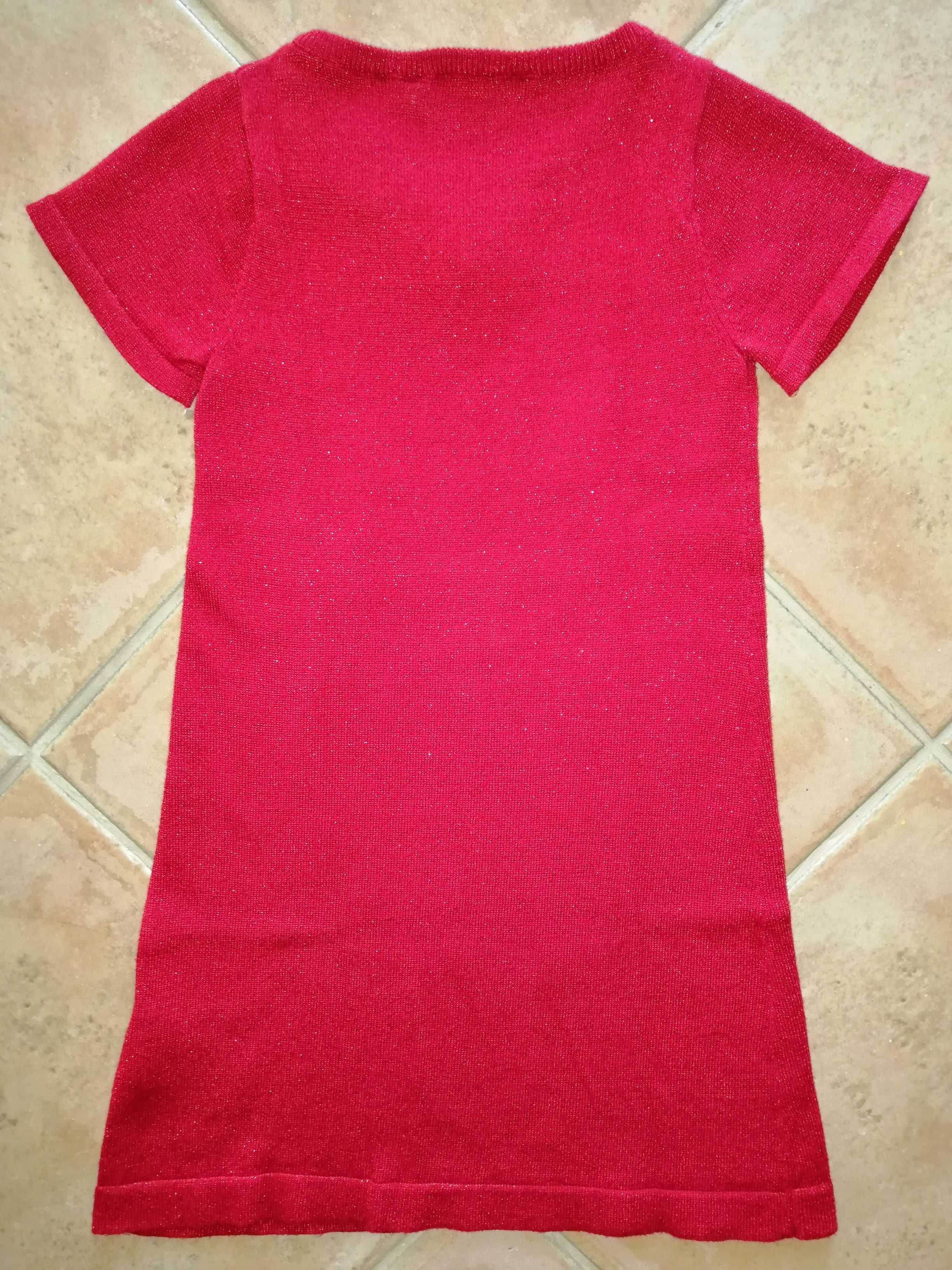 Vestido vermelho brilhante para menina tamanho 5/6 anos marca H&M