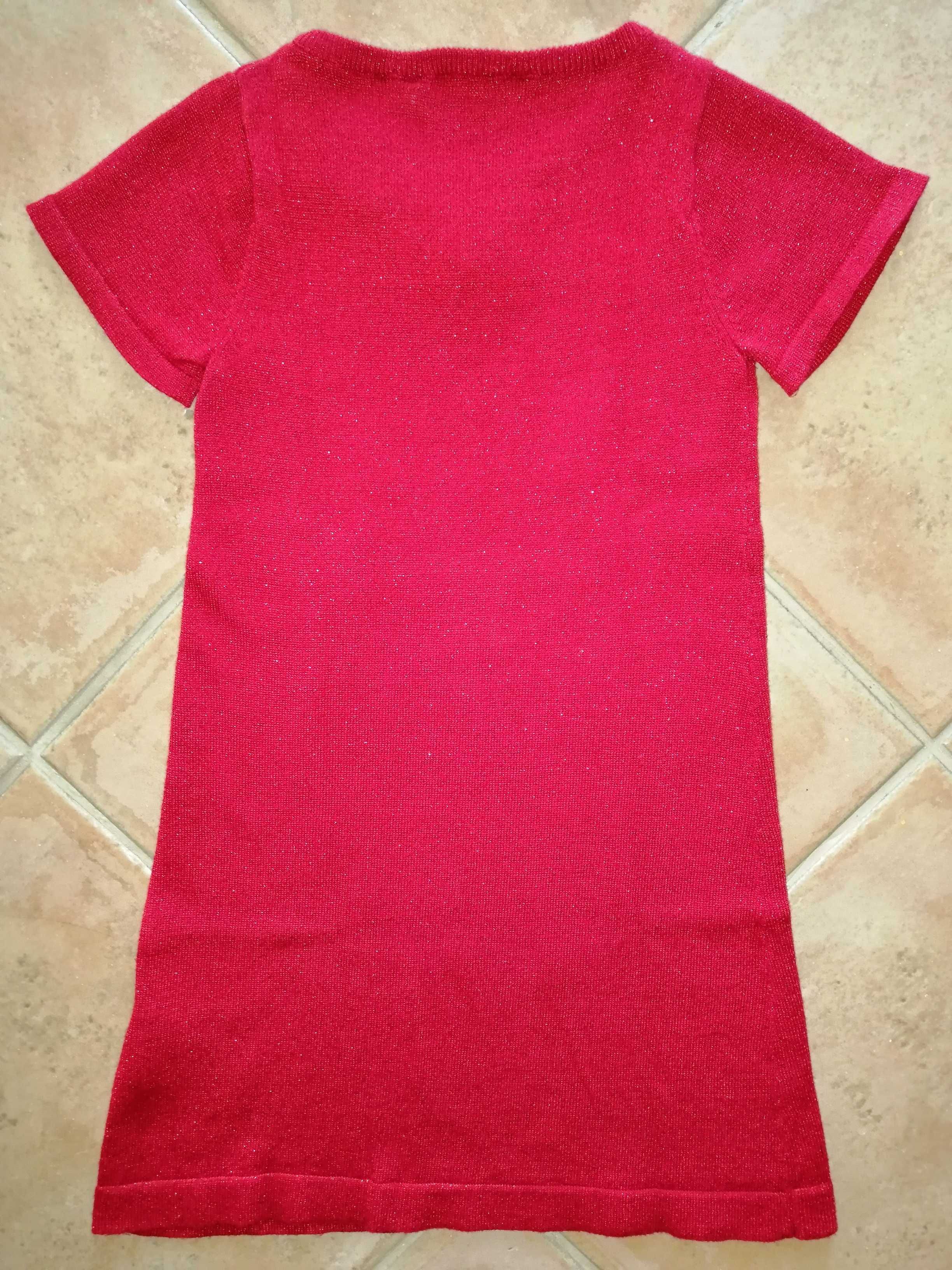 Vestido vermelho brilhante para menina tamanho 5/6 anos marca H&M