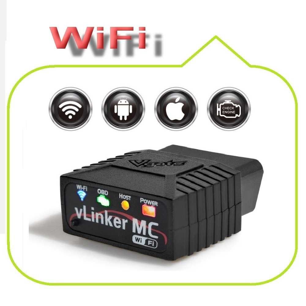 Сканер VGate vLinker MC+ WiFi под iPhone-Ios Android Windows OBD2