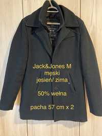 Jack & Jones M męski płaszcz/ kurtka jesień/ zima elegancka wełna ocie