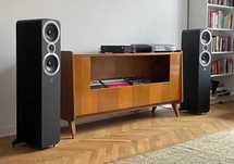 Dwie kolumny Q Acoustics 3050i jak nowe, rzadki kolor- czarny mat, Wwa