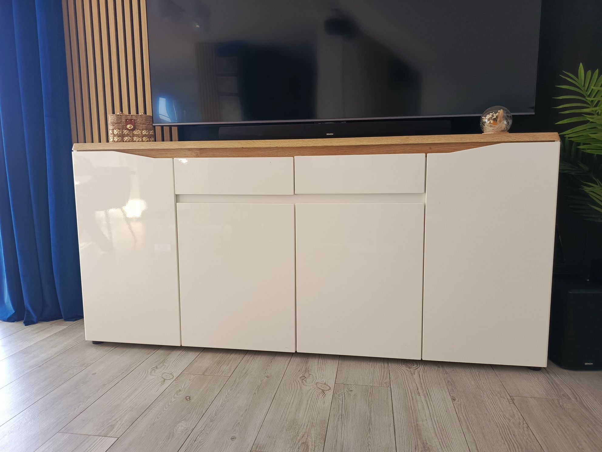 Komoda biała drewno 190