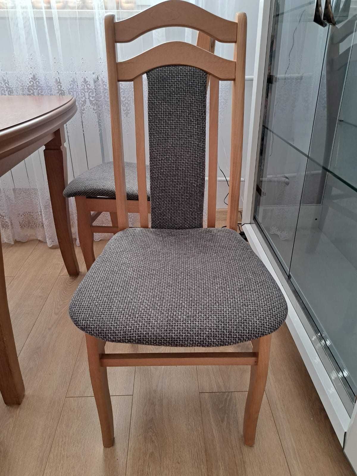 Stół rozkładany 90x90x240 + 4 krzesła