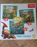 Puzzle Dinozaur 3w1 36 szt 50 szt 20 szt