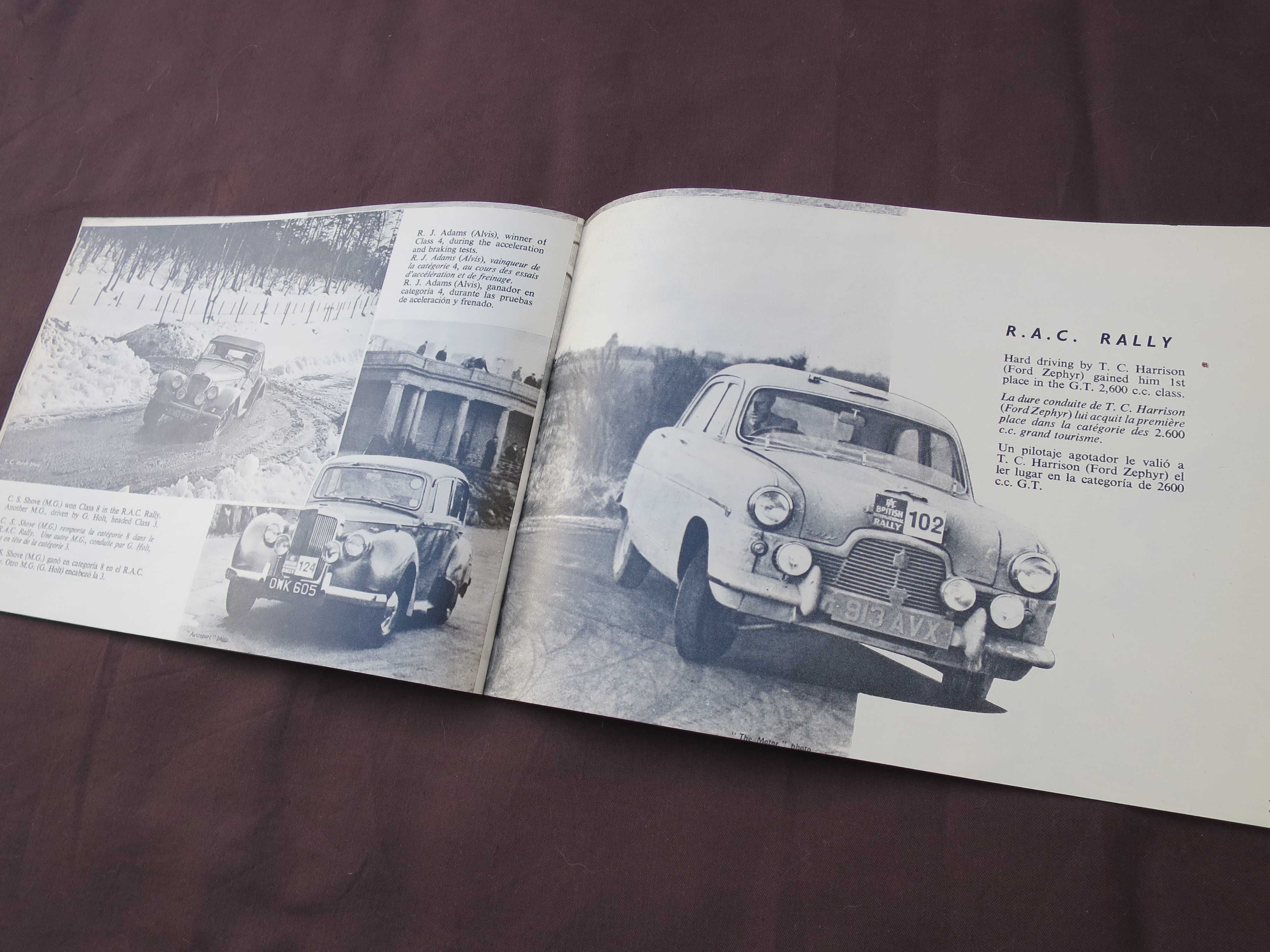 Livro Mobil 1955 automóveis antigos rallye motos competição