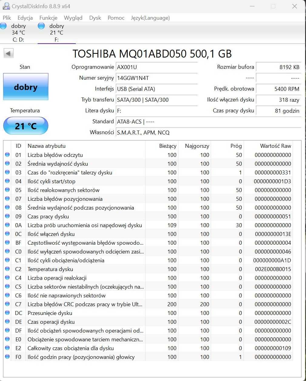 Szybki Dysk Zewnętrzny ADATA 500GB USB 3.0