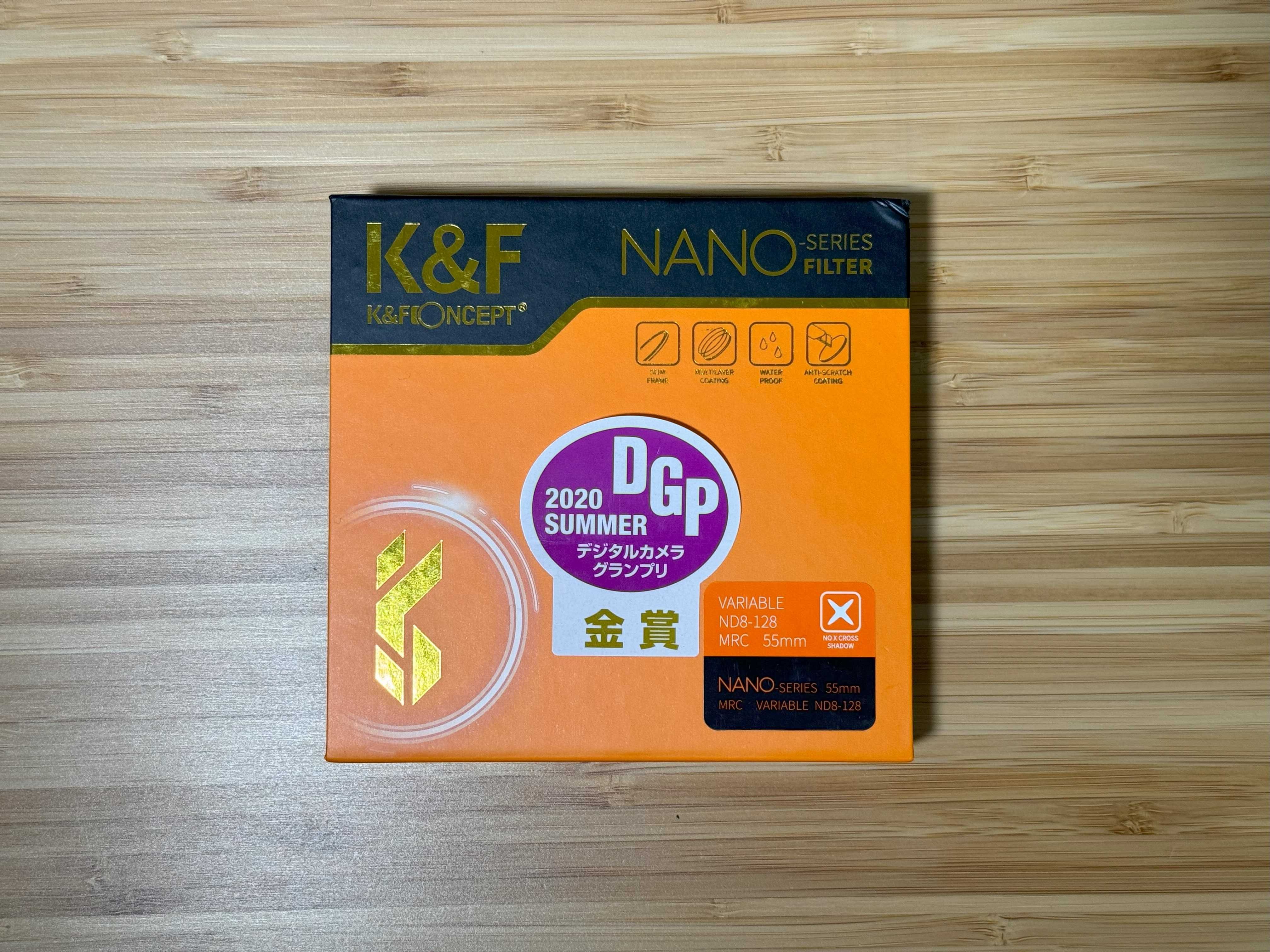 Filtro ND Variável, K&F Concept, NANO-Series ND8-ND128 55mm