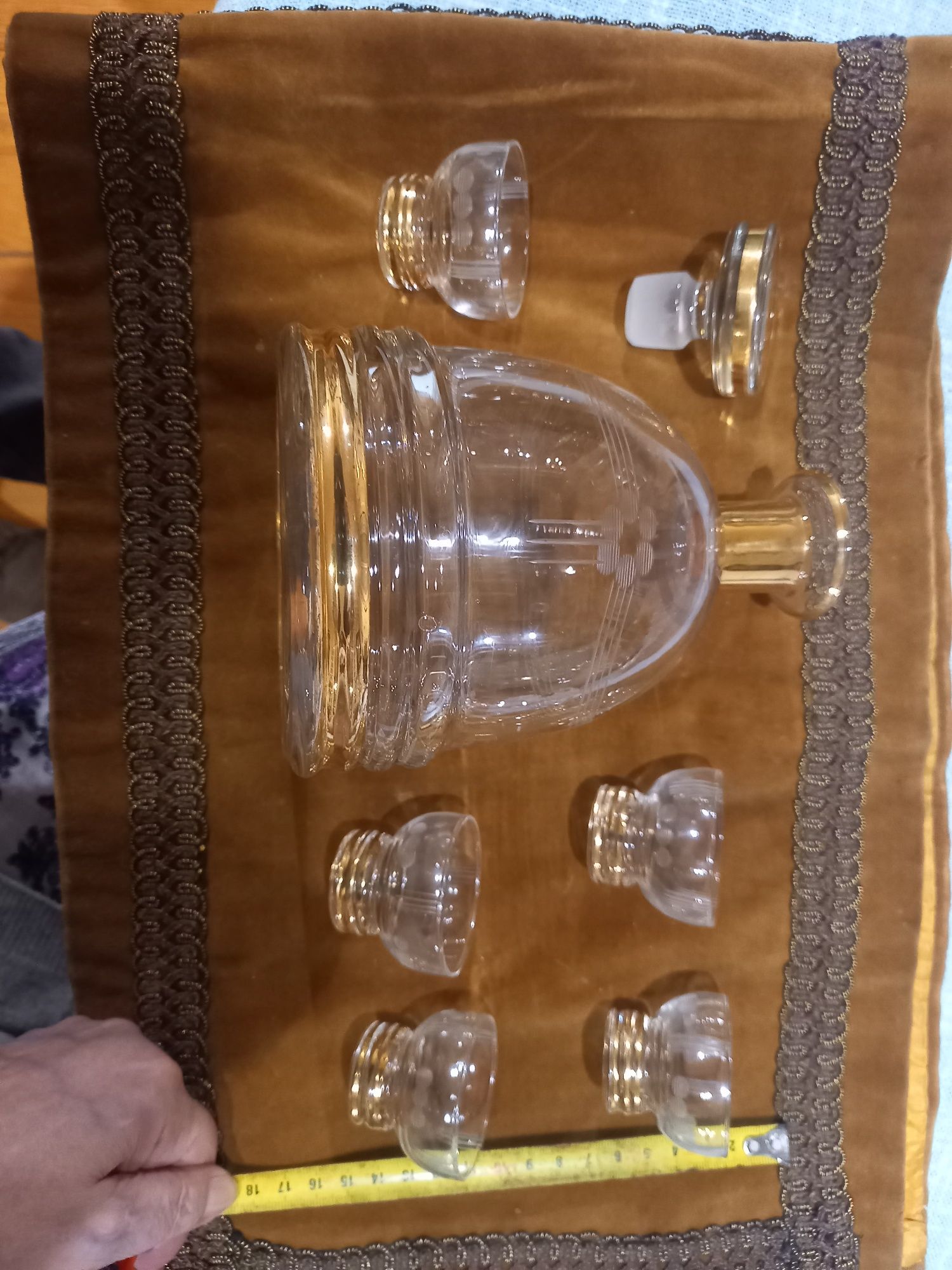 Licoreira Art Deco vidro lapidado