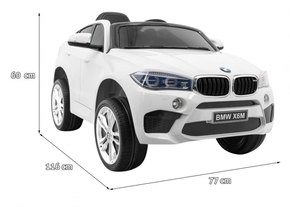 BMW X6M autko na akumulator dla dzieci białe - EkstraZabawki.pl