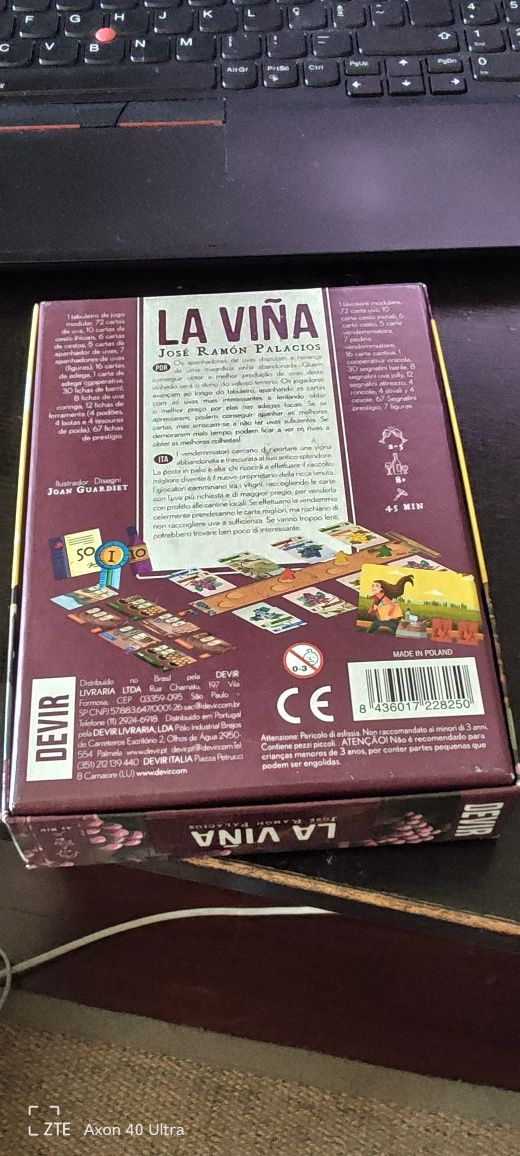 La viña jogo tabuleiro