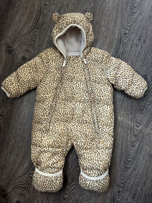 Комбинезон зимовий леопардовий GAP на дівчинку 0 - 6 місяців
