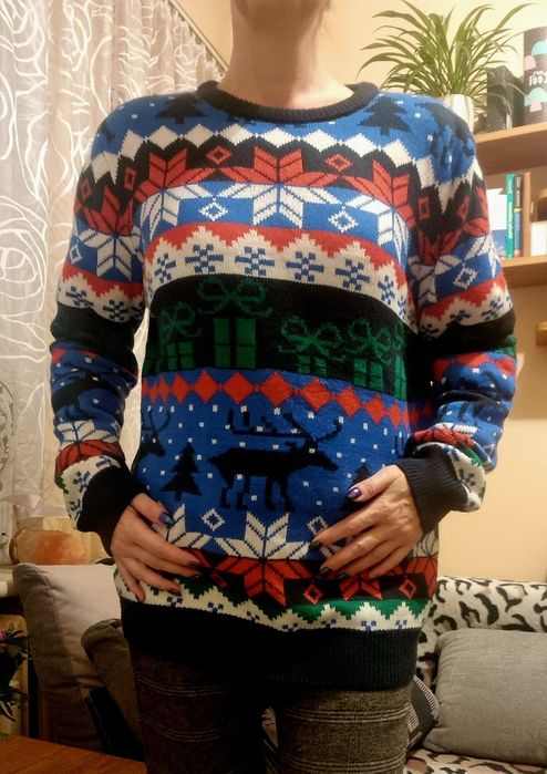Sweter świąteczny Pull&Bear L/XL