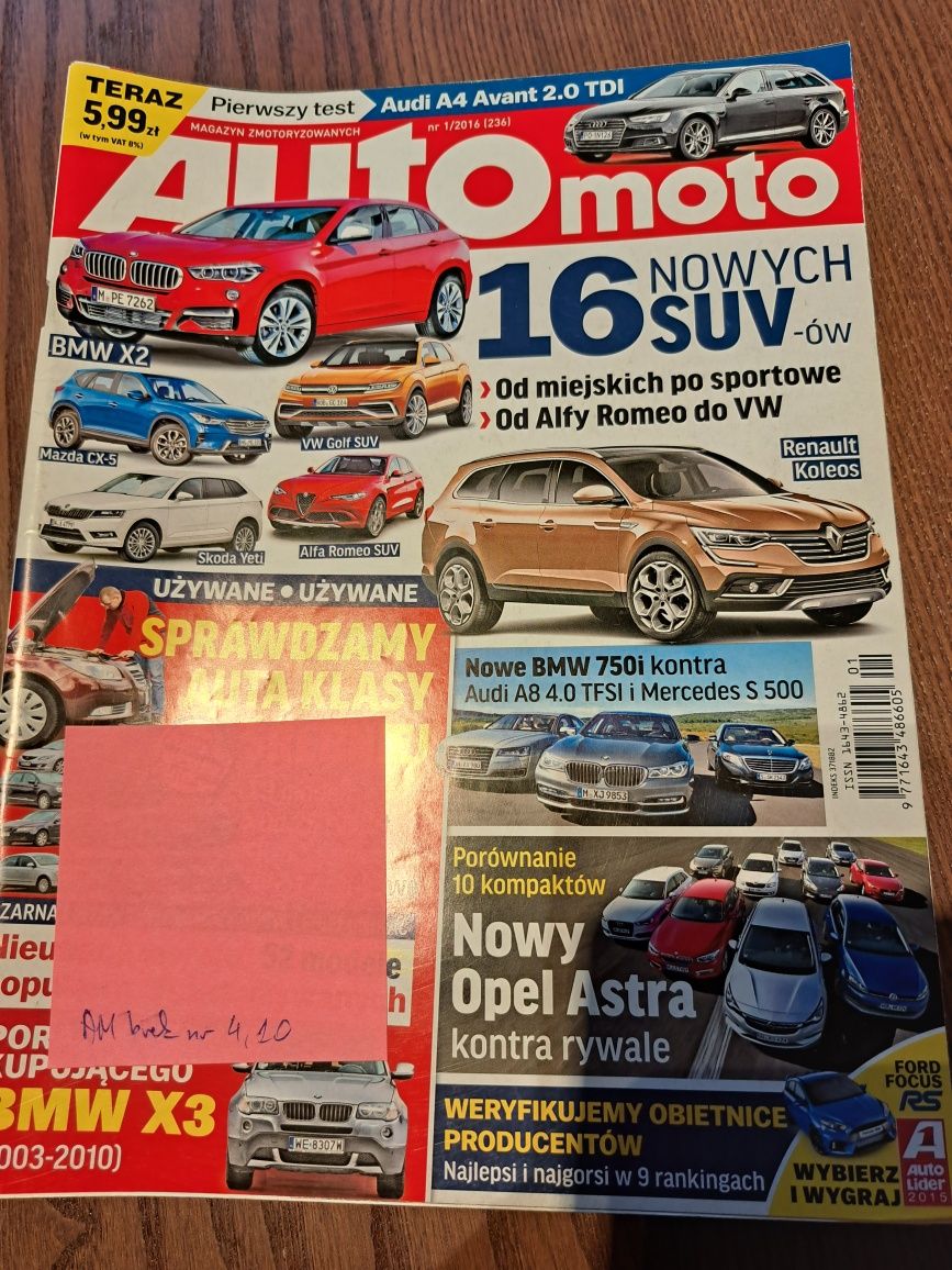 Miesięcznik Auto Moto 2016