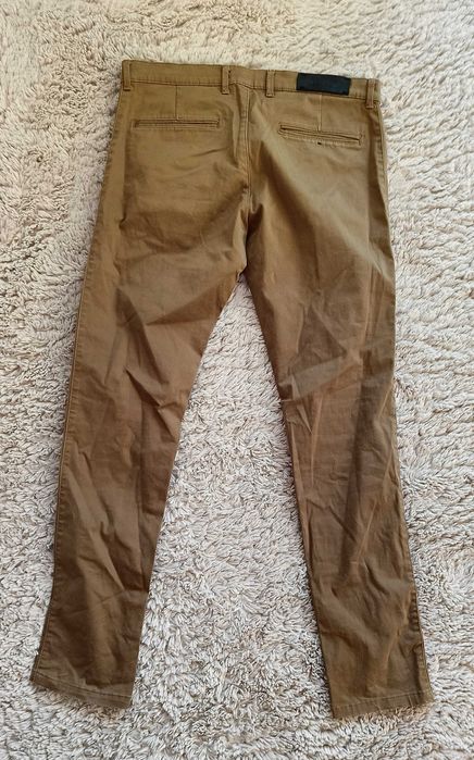Spodnie męskie chinosy Zara men beżowe