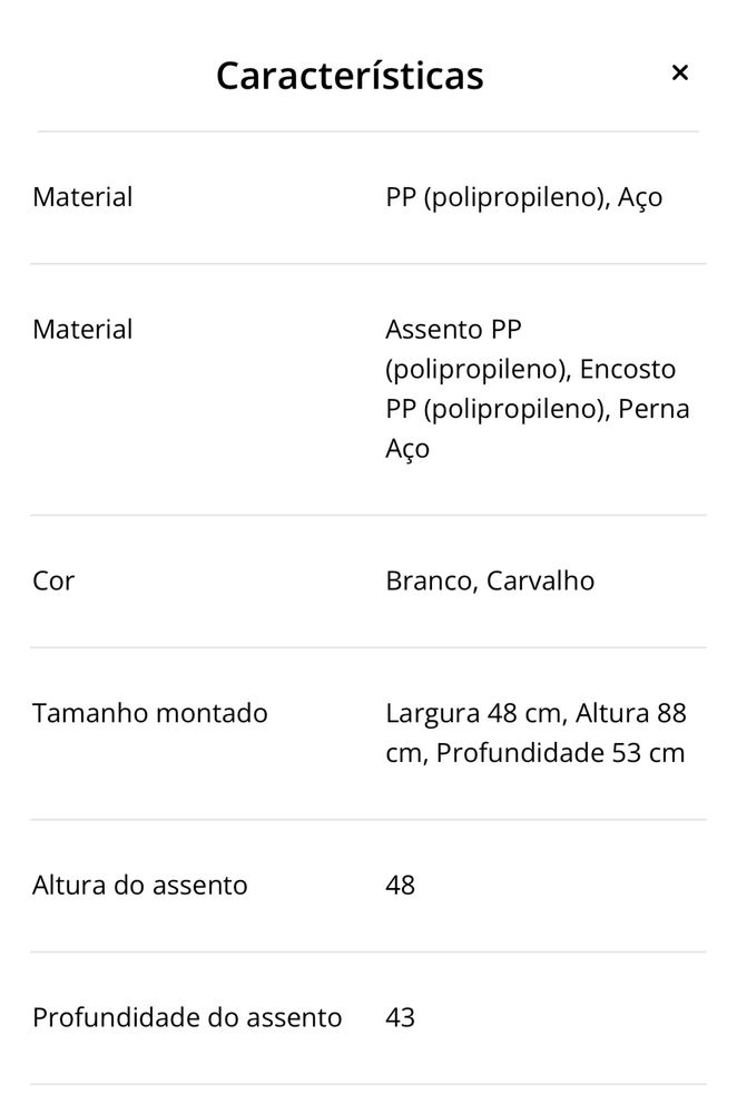 Cadeira como nova