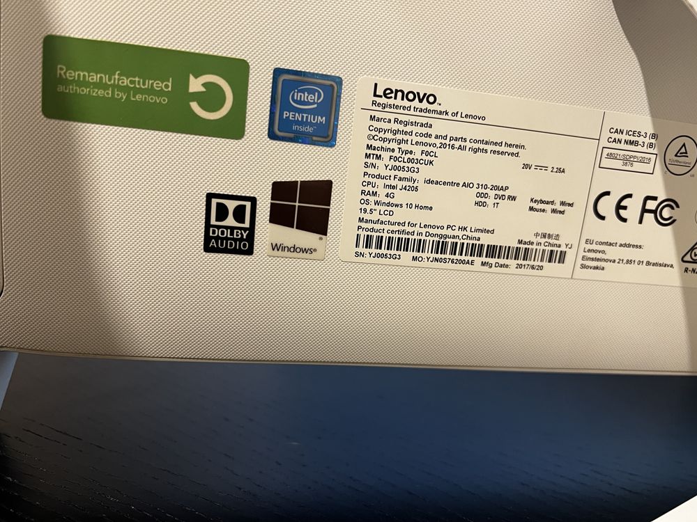 Komputer Lenovo AiO ideacentre
