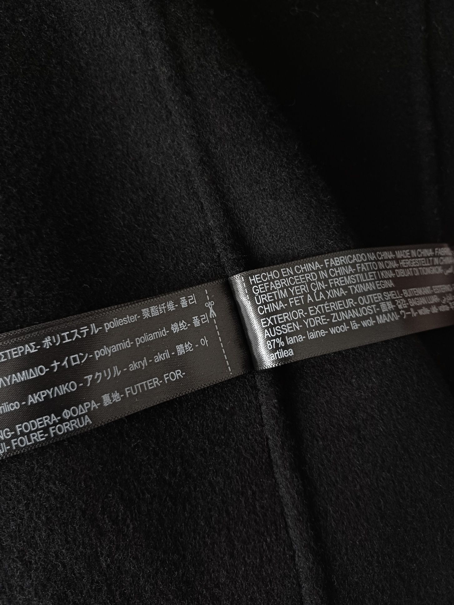 Massimo Dutti wełniany płaszcz krótki przejściowy wełniana kurtka hit