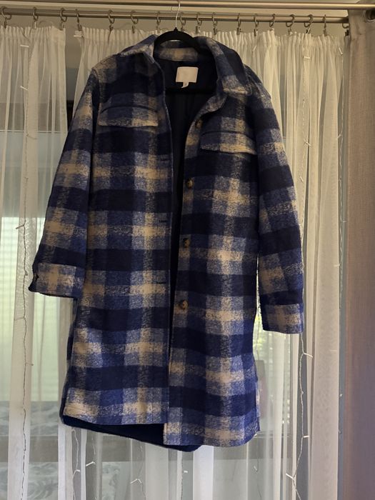 kurtka koszulowa, płaszcz w kratke
