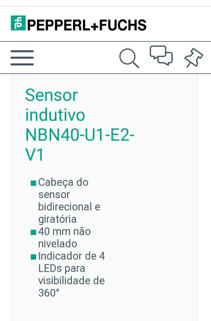 Sensor indutivo / Sensor de aproximação