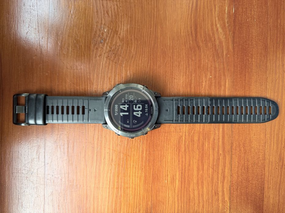 GARMIN GPS Fenix 7x Pro Sapphire Carb Grey czarny pasek
