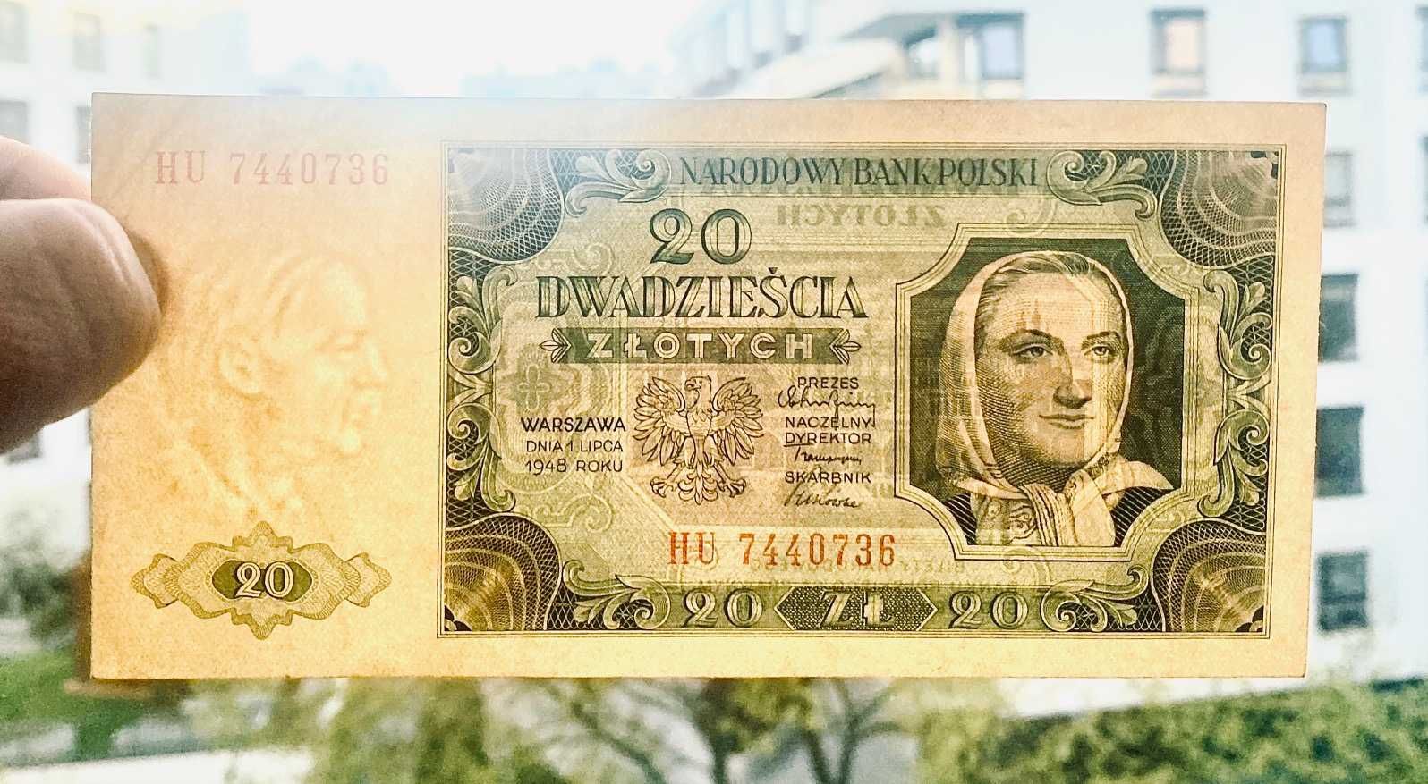 20 złotych 1948 Seria HU