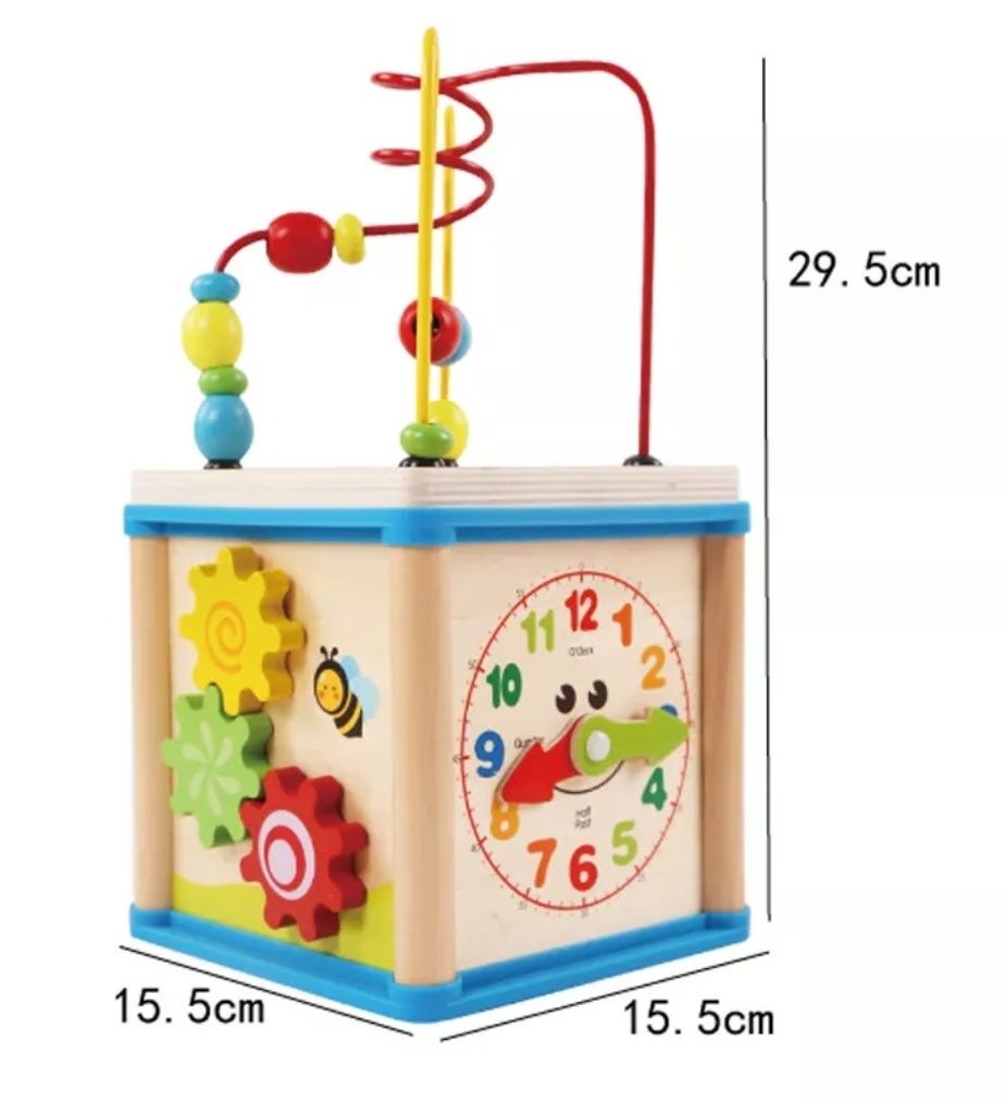 Детская деревянная многофункциональная головоломка развивающая игрушка