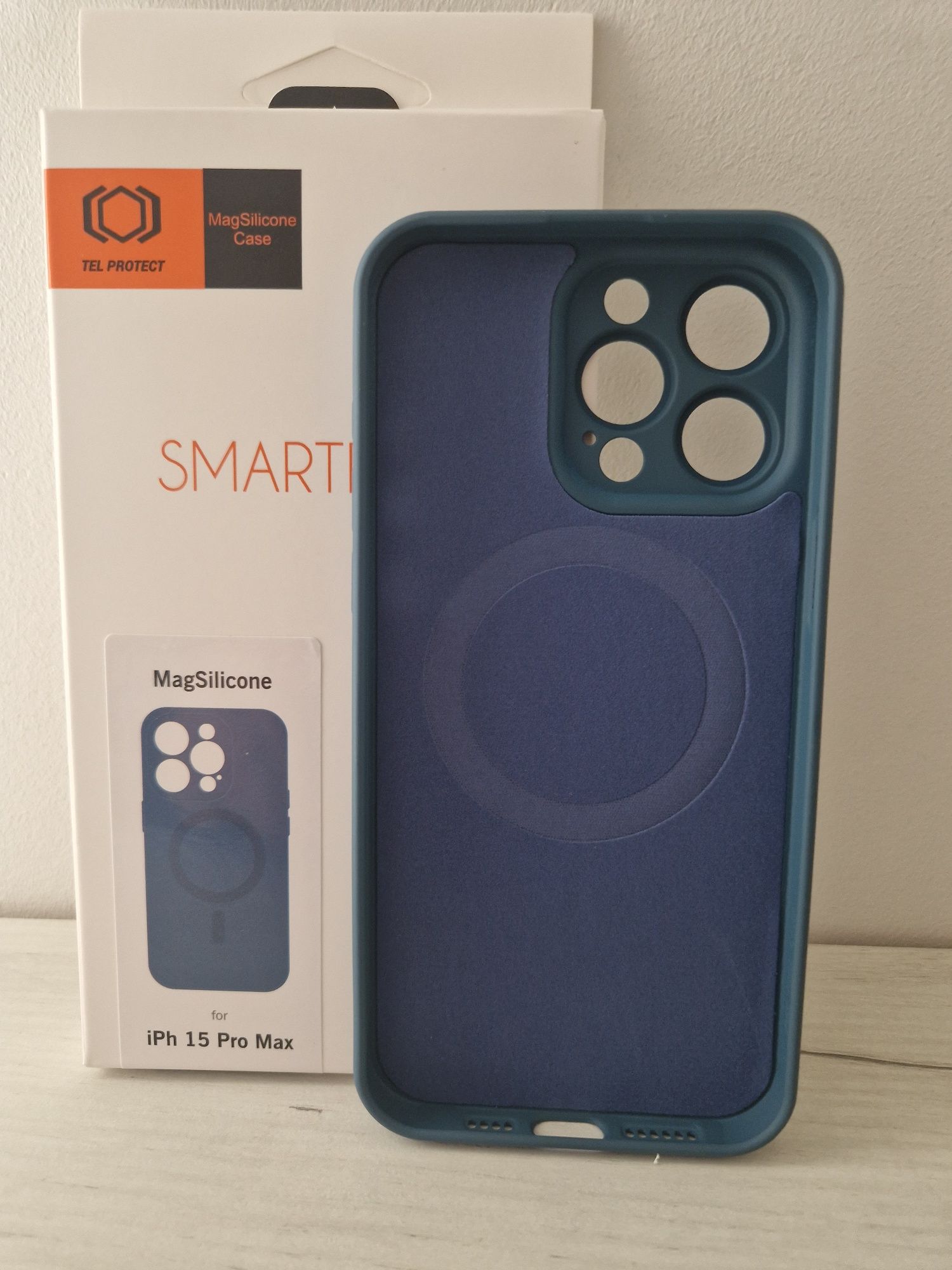 TEL PROTECT MagSilicone Case do Iphone 15 Pro Max Granatowy