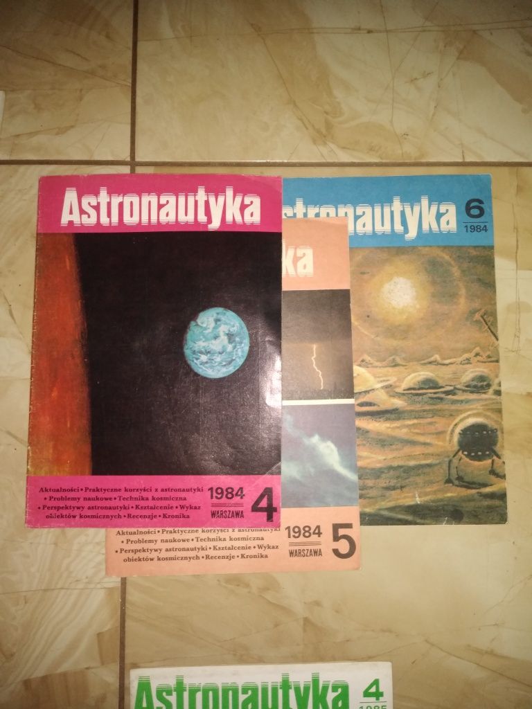 Astronautyka magazyn gazeta 1986, 1985, 1984 PRL kolekcja