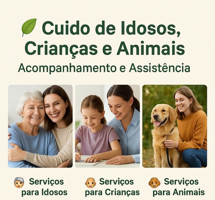 Precisa de Ajuda? Cuido de Idosos, Crianças e Animais