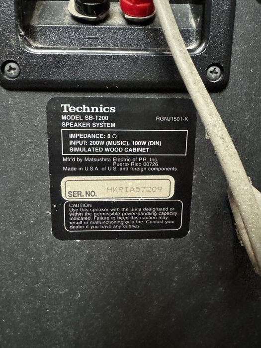 Wieża Technics SA-EX510 i dwie kolumny SB-T200 + płyty gratis!