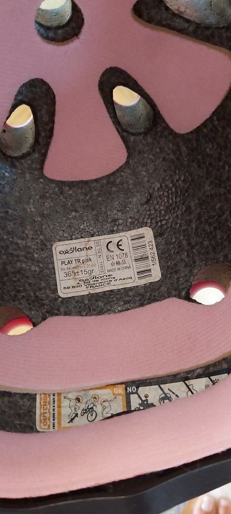 Kask na głowę S oxelo 50-54cm  decathlon na rower hulanogę rolki