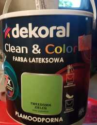 Dekoral clean & color tweedowa zielen, lateksowa, plamoodporna 3x2.5l