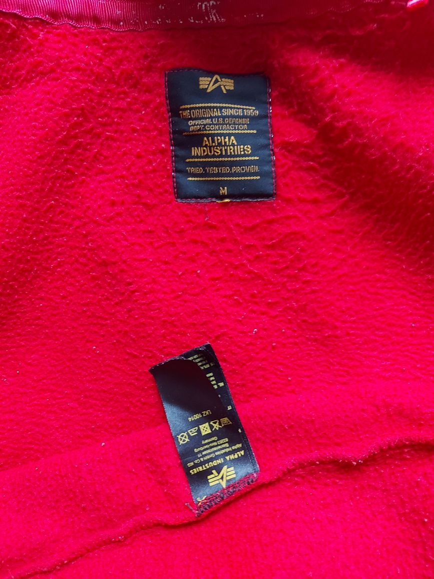 Bluza kangurek alpha industries size M czerwona
