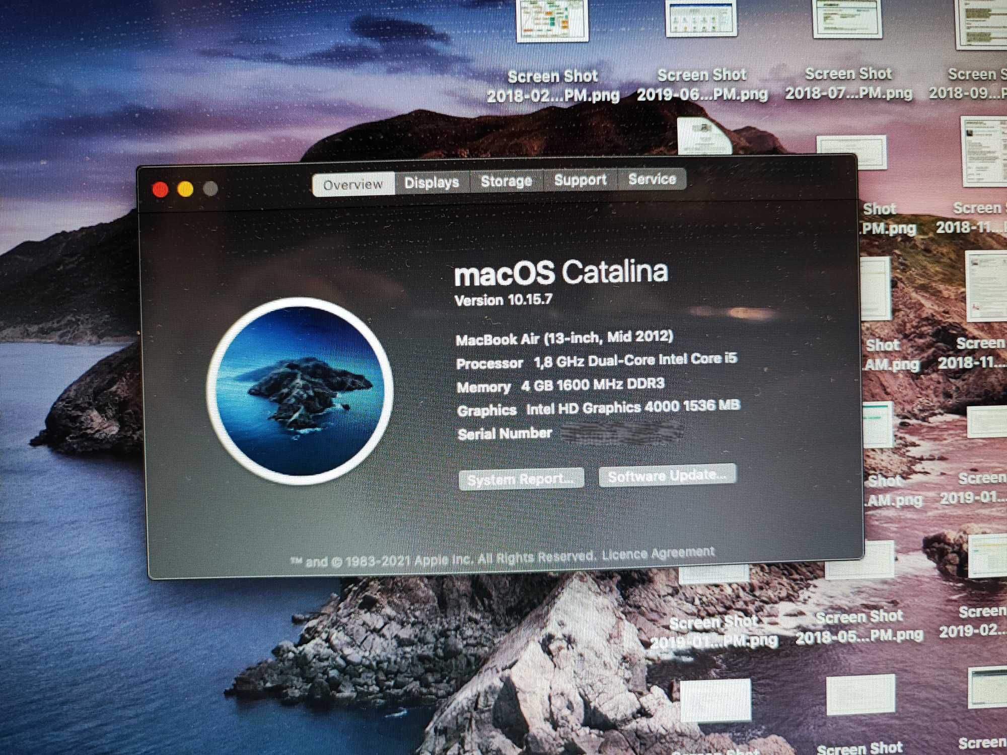 MacBook Air 13, mid 2012, A1466, i5, 4GB RAM, SSD 256GB