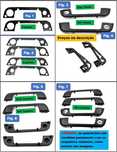 2 ou 4 Vedantes borracha Maçaneta de porta BMW E32 E34 E36