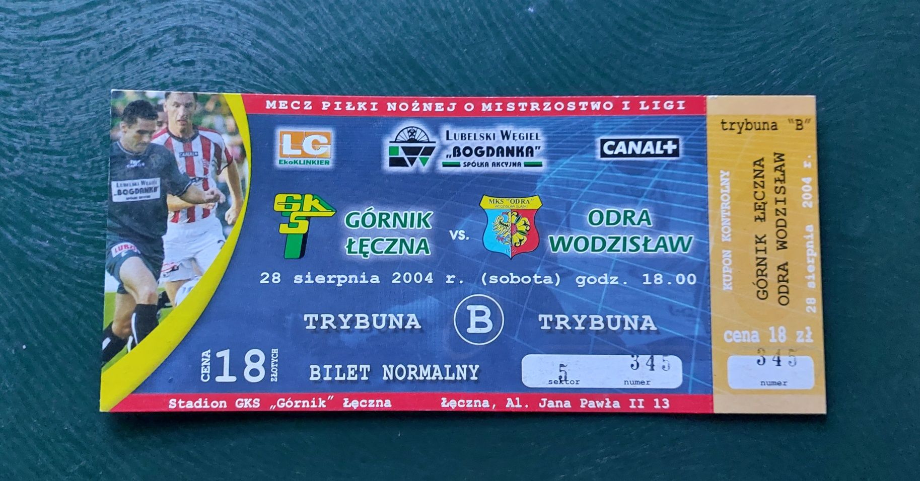 Bilet - Górnik Łęczna vs Odra Wodzisław