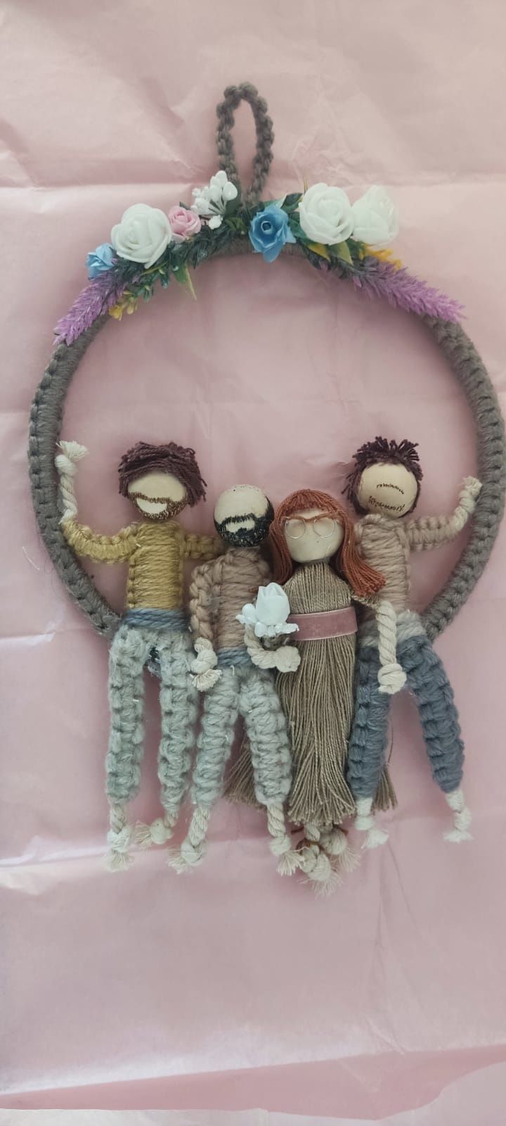 Macrame: recreação de famílias, fadas, identificar quartos com nome