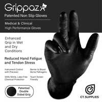 Profesjonalne rękawice Grippaz Medical&Chemical - czarne.