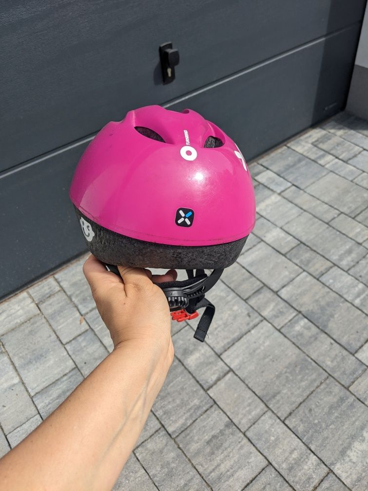 Kask rowerowy dziecko voxo różowy BTWIN KH300