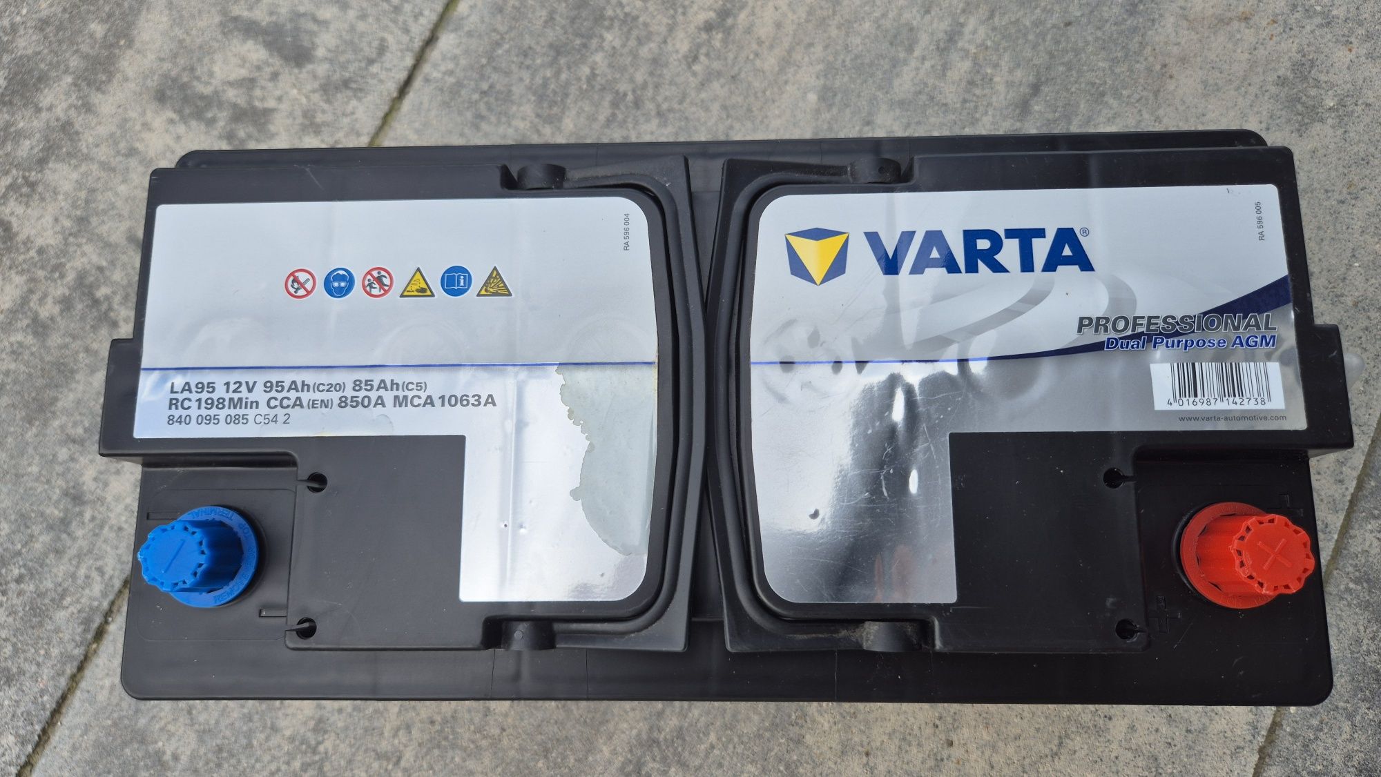 Akumulator VARTA 12V AGM 95Ah Professional przyczepa Kamper łódź  bank