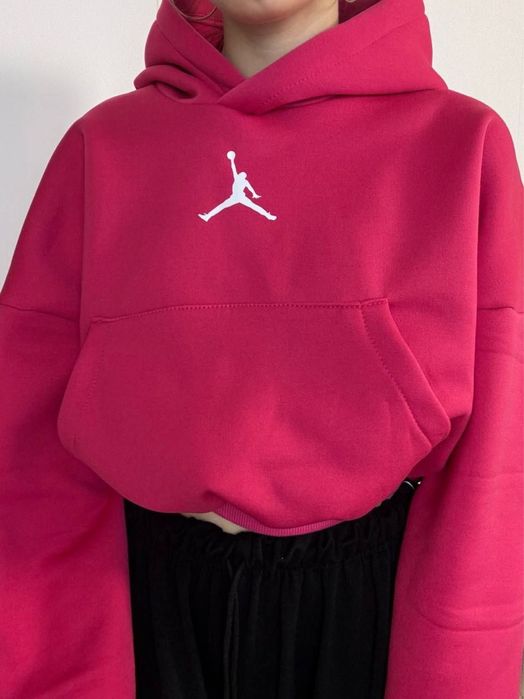 Жіноча кофта JORDAN на флісі Худі тепла 42-46 тринитка з капюшоном S-M