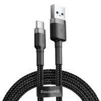 Baseus Wytrzymały kabel USB / USB-C w nylonowym oplocie 3m