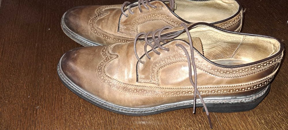 Чоловічі брогі шкіряні